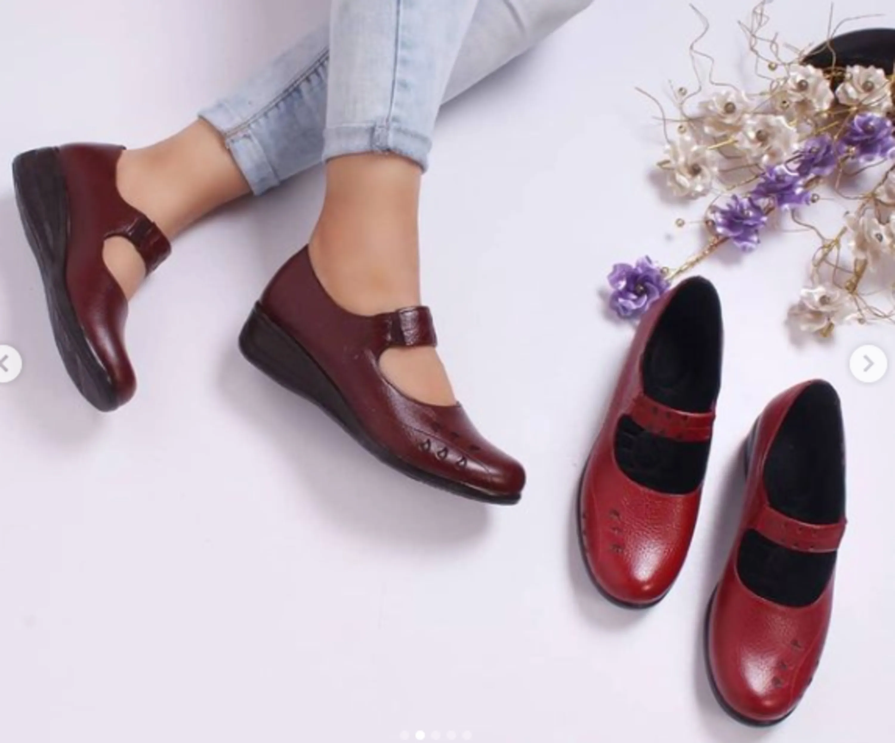 کفش  چرم زنانه مدل اشکی کفش  چرم زنانه مدل اشکی